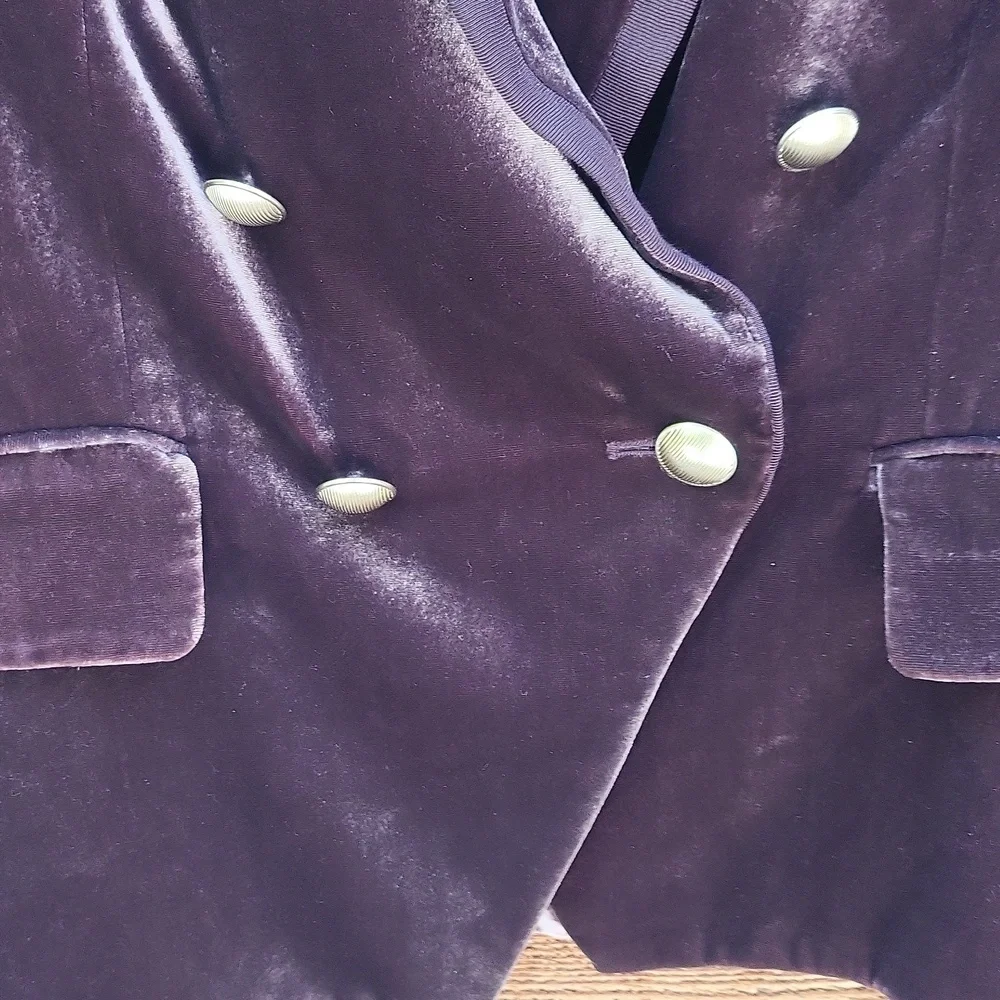 L'AGENCE Brown Velvet Tailored Blazer 4 NWOT
